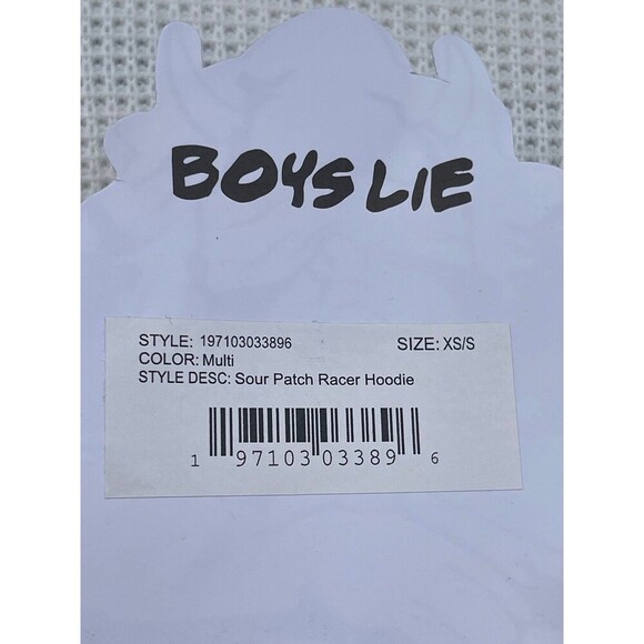 BOYS LIE Sour Patch Racer Ombré Thermal Knit Hoodie size XS/S - Picture 12 of 12